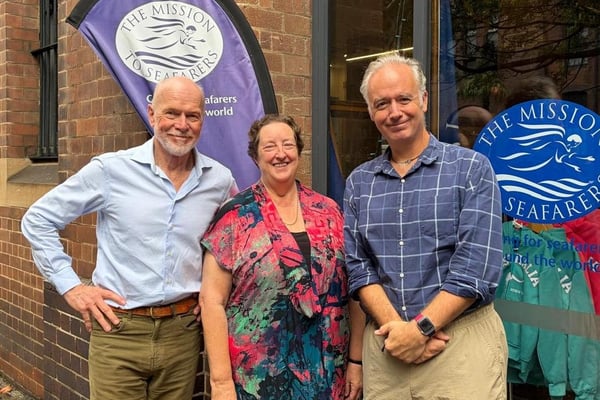Directors Christopher Rynd, Jane Fyffe and Mark Edward are looking forward to a busy year ahead at the Sydney Mission. Credit: Reverend Un Tay