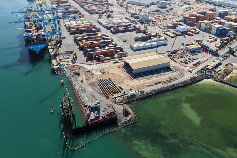 Berth 6 extension at Flinders Adelaide Container Terminal