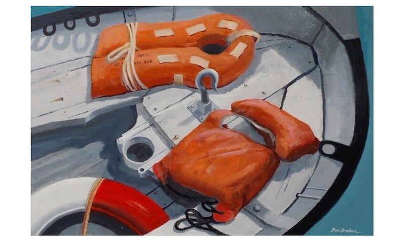 Don Braben, Once Were Lifesavers, 2021 Oil on Board