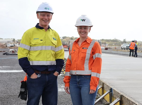 NQBP CEO Brendan Webb and Ward Civil Senior Project Engineer Michele Guild