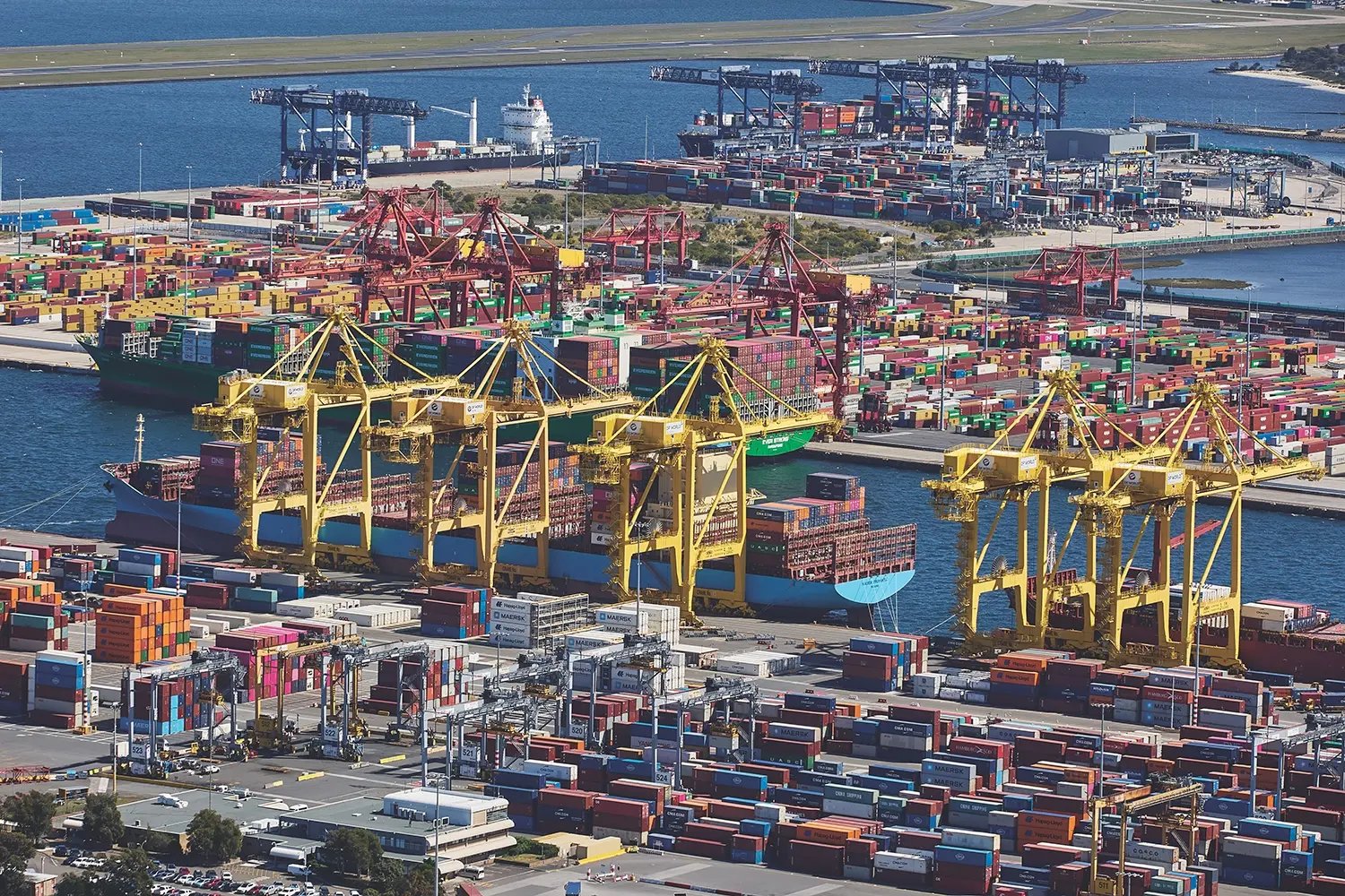 Aerial view of Port Botany