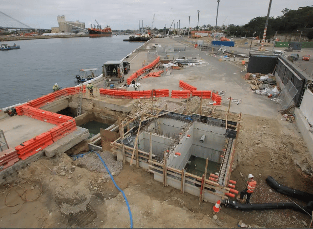 Seawater cooling pit at White Bay