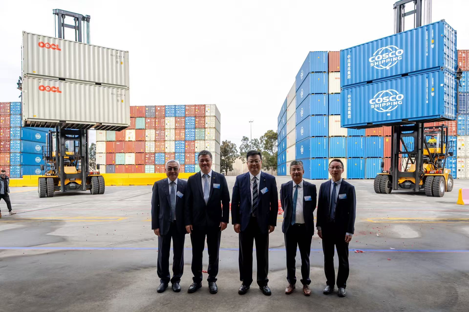 Executives at the Goldlead opening. Credit: COSCO