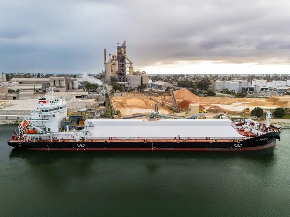 MV Yampu at Adelaide during welcome ceremony