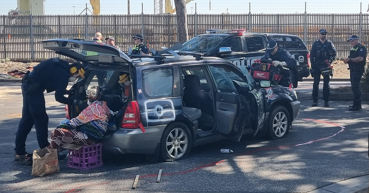 Protest targets key intersection in Melbourne freight precinct