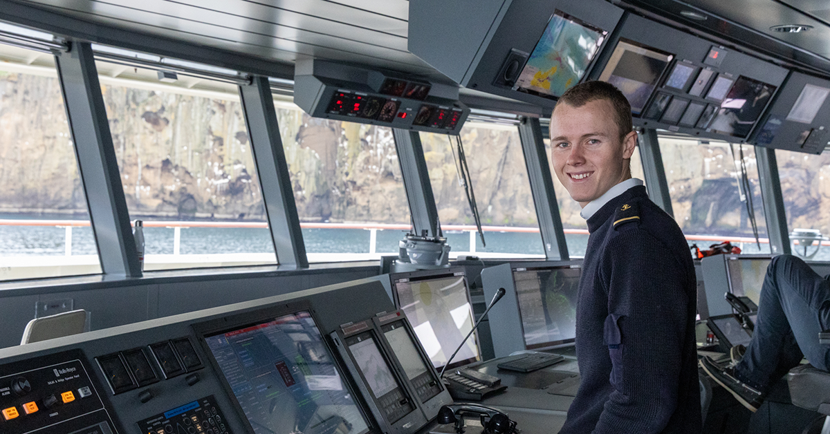 Cadet Finn Arnold is one of a number of cadets to experience the benefits of the partnership. Image: PONANT Explorations
