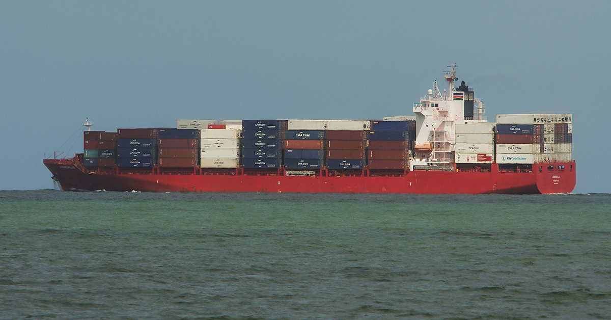 Androklis outbound from Melbourne. Image: Dale E Crisp