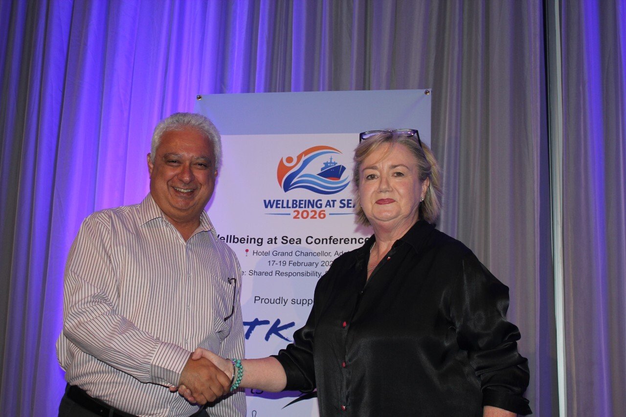 Flinders Ports general manager Carl Kavina and Mission to Seafarers regional director Sue Dight. Image: David Sexton/DCN