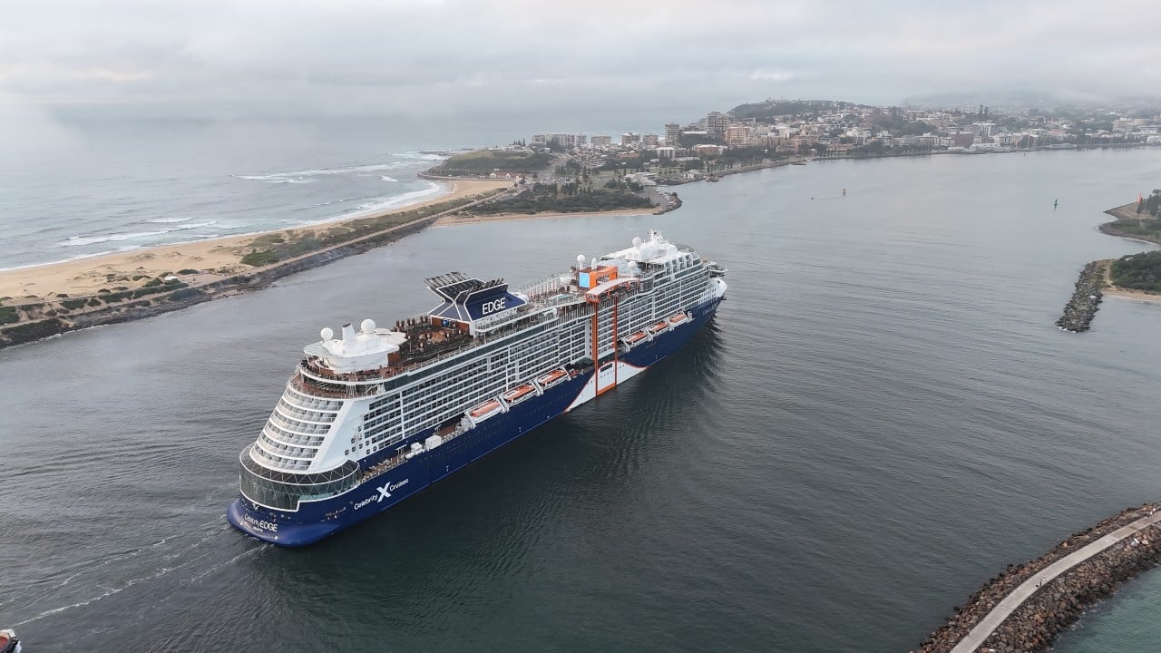 Celebrity Edge at Newcastle. Credit: Port of Newcastle