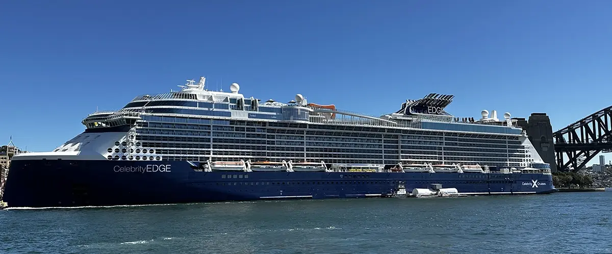 Celebrity Edge receiving marine biofuel in Sydney Harbour - Viva Energy