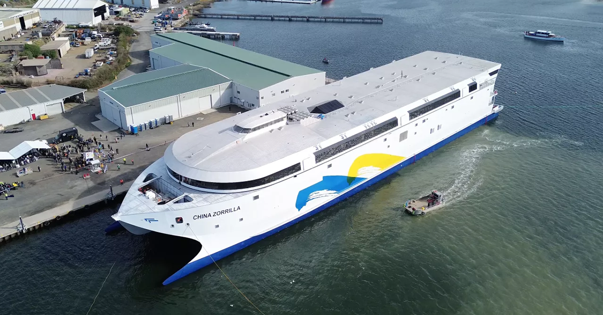 Incat launches world’s largest battery-electric ferry