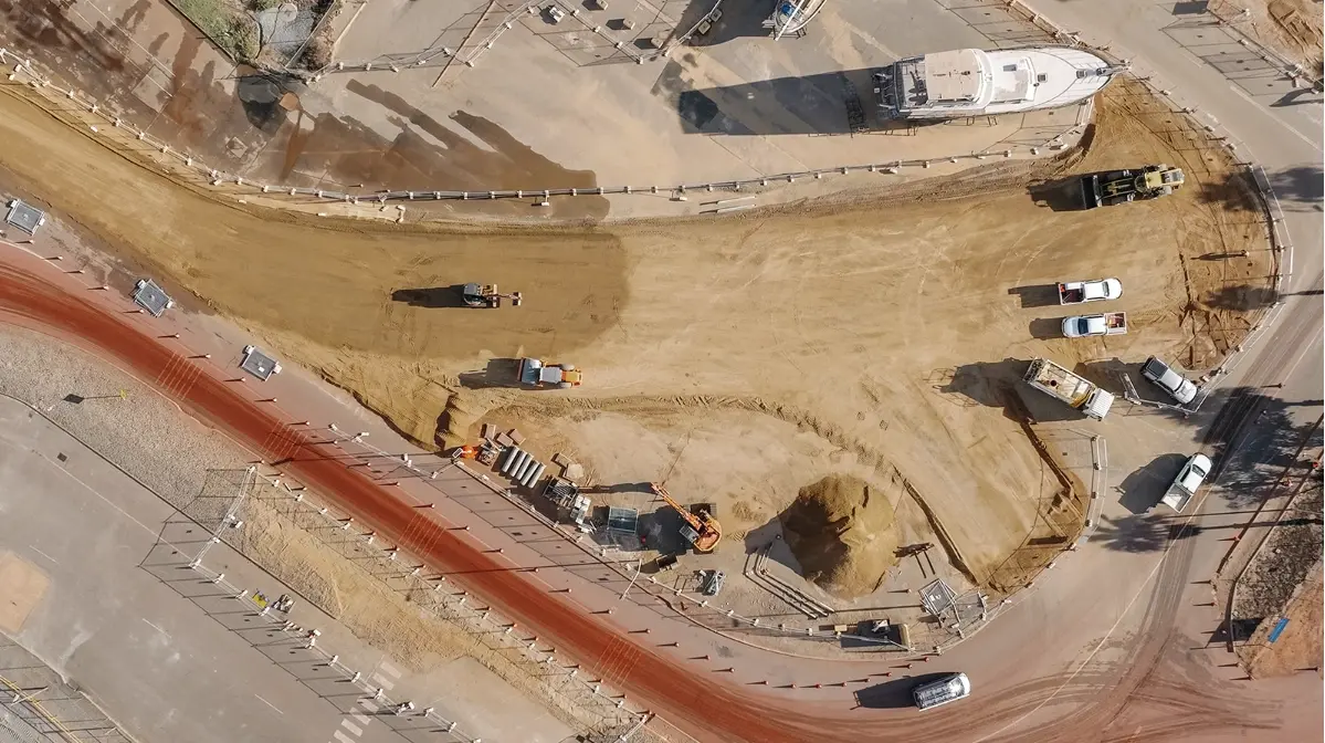 Construction under way on the Port of Geraldton access road