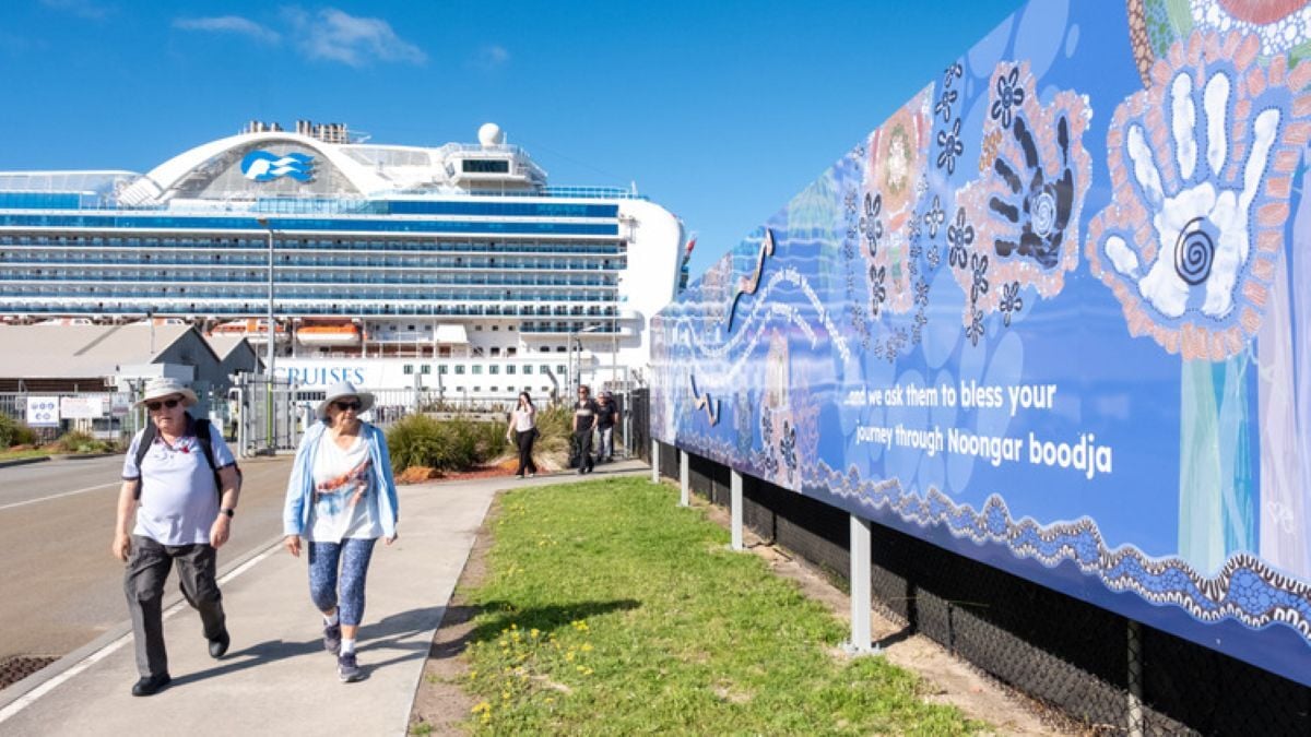 Crown Princess arrives at Albany. Image: Southern Ports