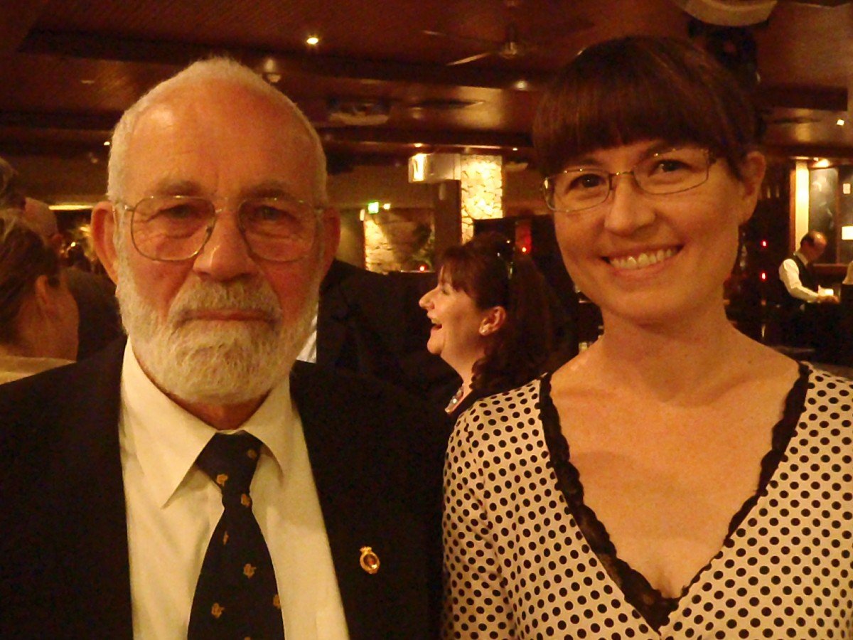 Captain Dick Francis (left) pictured with Peta Knott also from Bay Steamers. Image: David Sexton/DCN