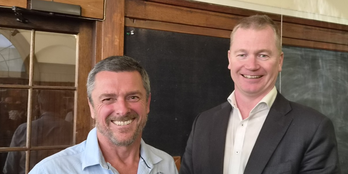 Damien Laughlin and Warwick Laing at Mission to Seafarers, Melbourne. Image: David Sexton/DCN