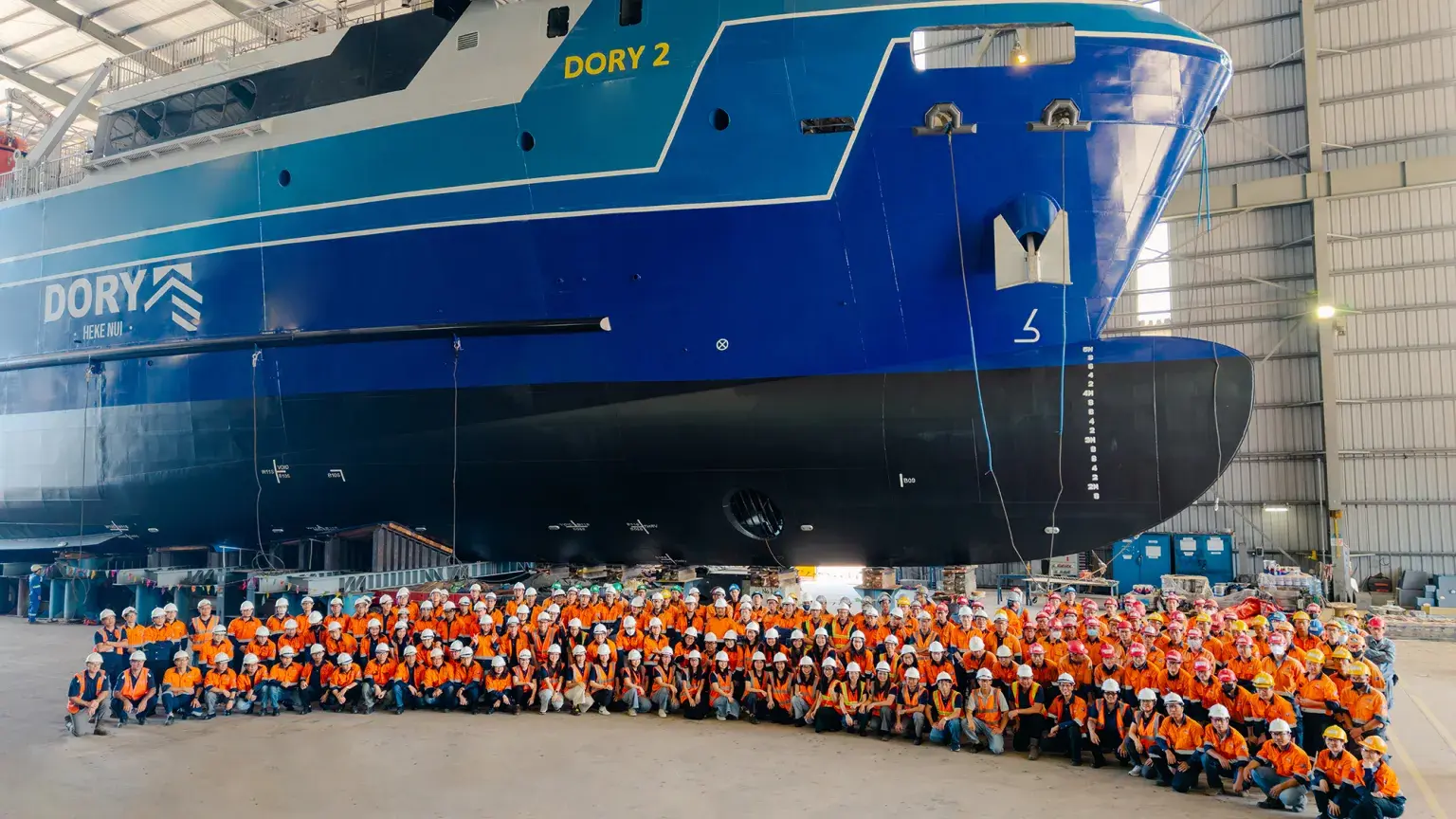 Dory 2 launch with the Austal Vietnam team. Image Austal
