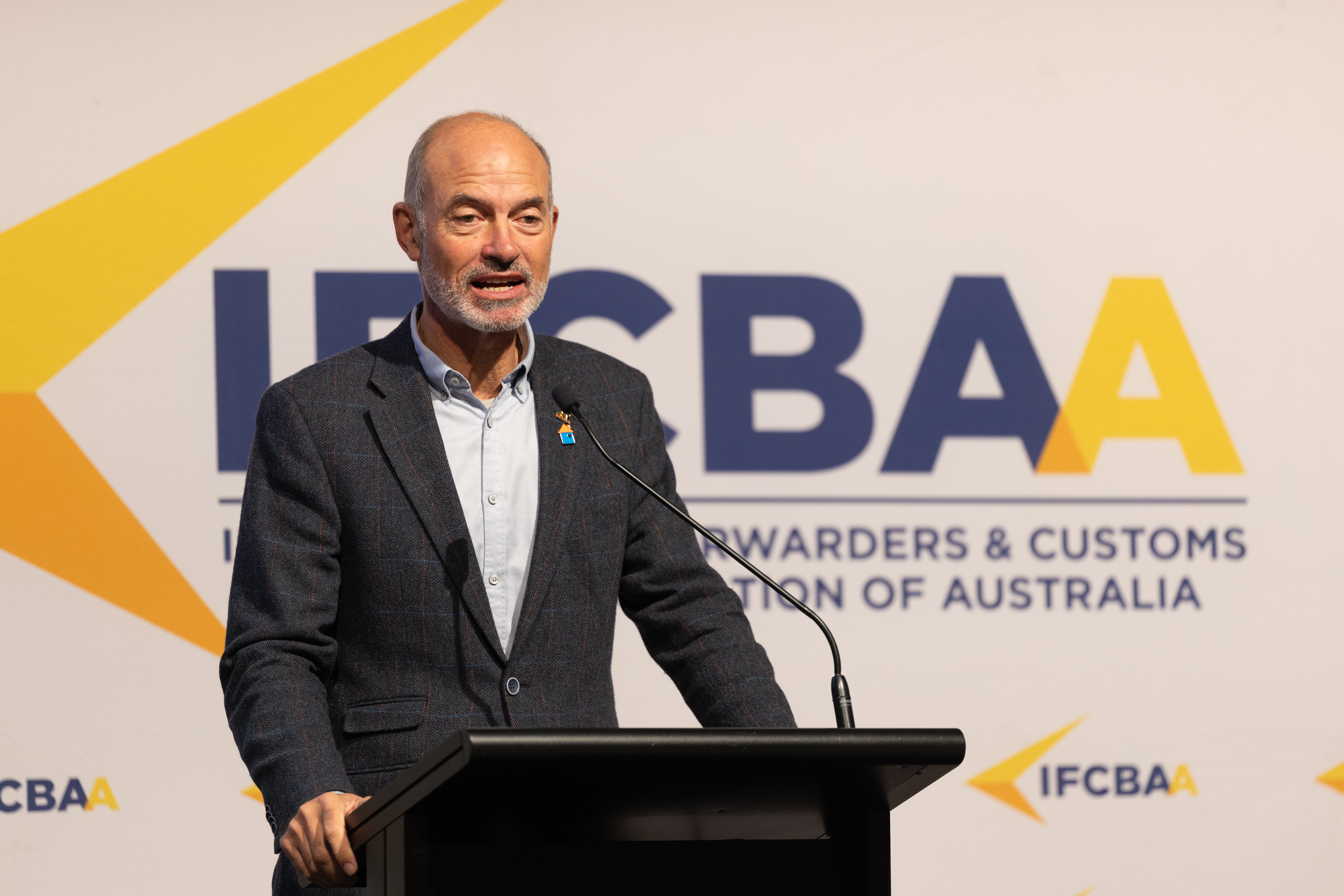 Tasmania's deputy premier and minister for trade welcomed delegates at the IFCBAA conference in Hobart. Image: Andy Stevens