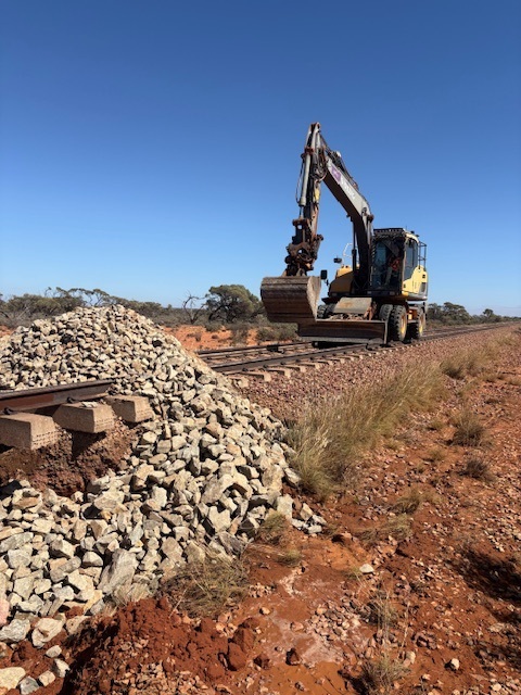 Repair work under way. Image: ARTC