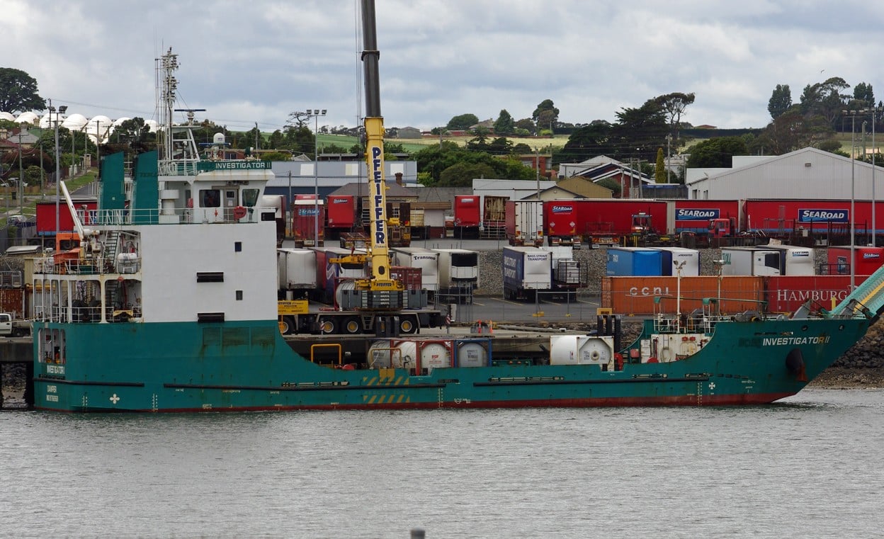 Ship Investigator II in port. Credit: Dale E Crisp
