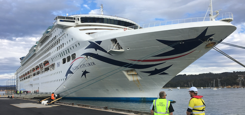 First cruise ship arrives at Port of Eden’s new facility