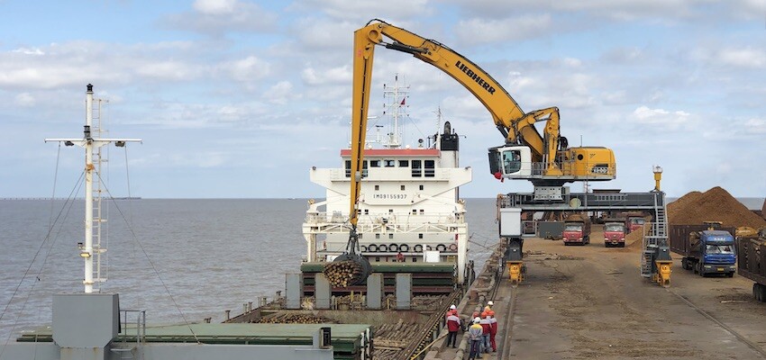 Liebherr's 200-tonne electric machine working portside in China