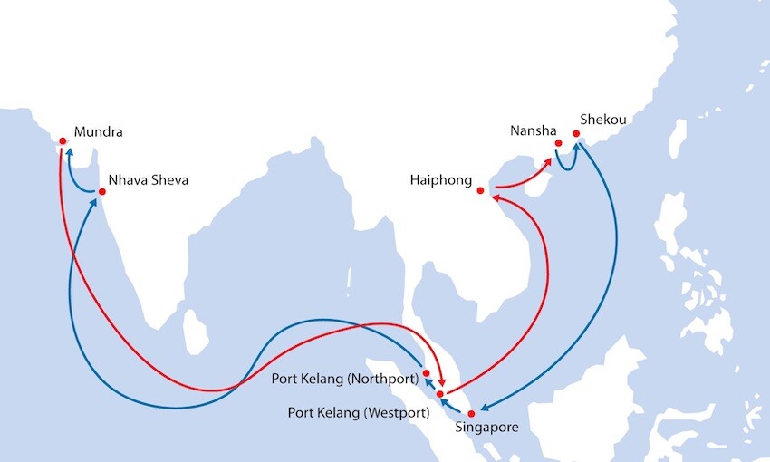 PIL launches new South China to India West Coast Service