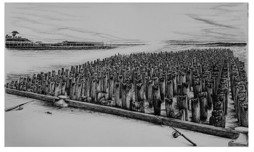 Debra Marshall, Sea Forrest, 2021 Pen on Paper