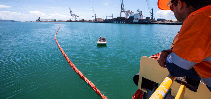 Townsville conducts oil containment trial