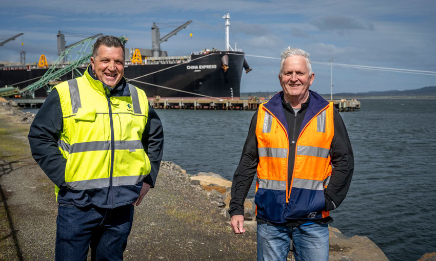 Woodchip giant visits Tassie