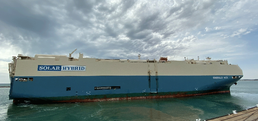 First hybrid car carrier Emerald Ace visits Adelaide