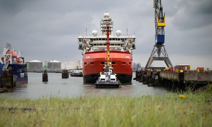 Nuyina departs the Netherlands, bound for Hobart