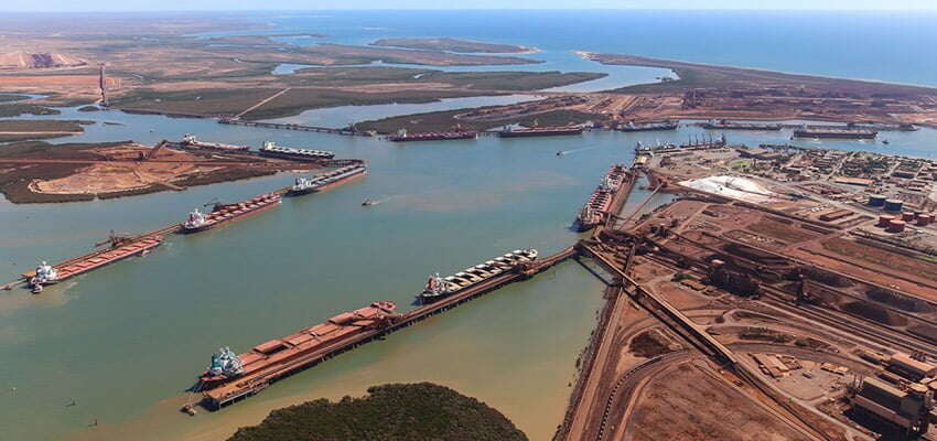 Ports’ total monthly throughput up, yet down