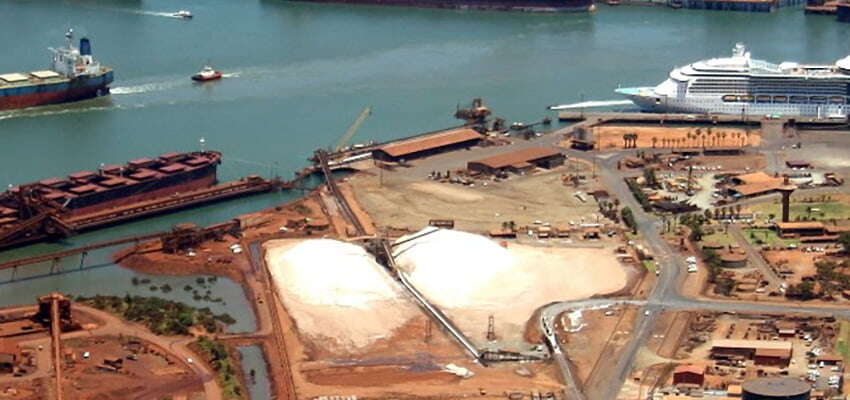 Port Hedland berth works underway