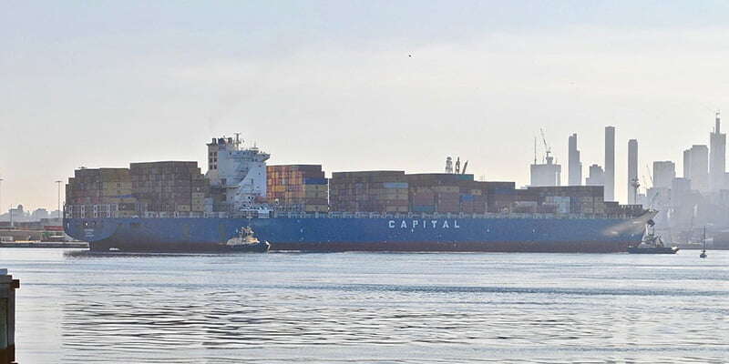 Big ship calls at Fremantle