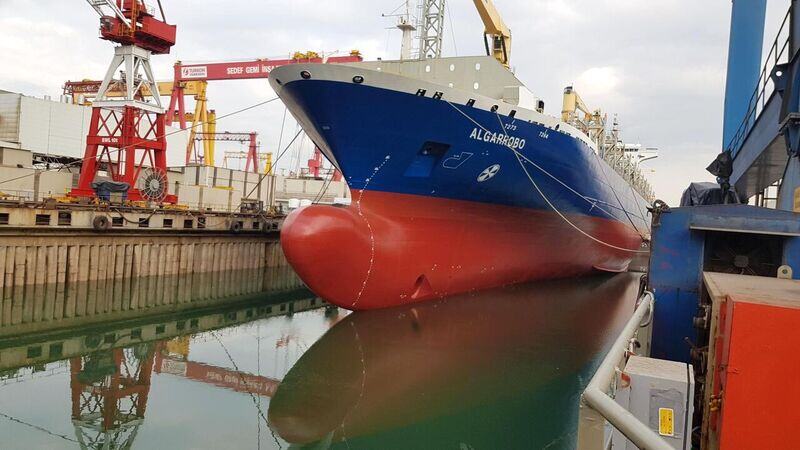 Graphene coating trial on cargo ship