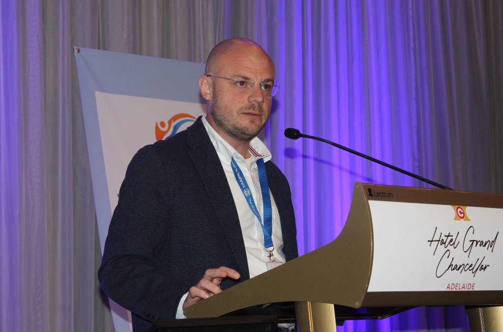 Reverend Josh Mellick speaks about welfare after a shipping accident. Credit: David Sexton/DCN