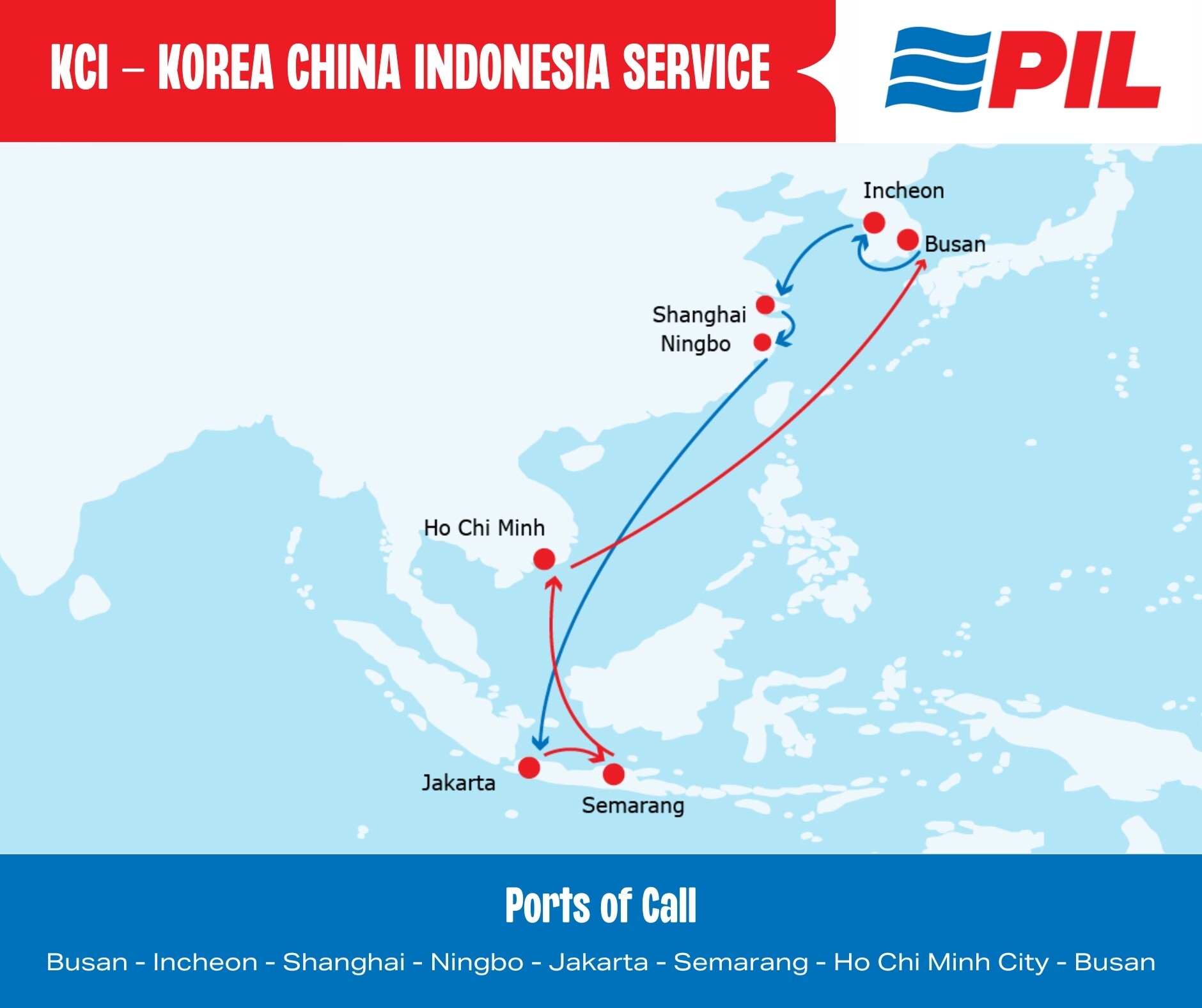 PIL launches new Korea China Indonesia Service