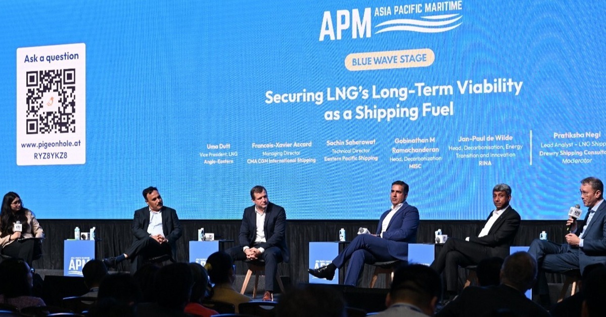 A panel discusses LNG at the APM conference. Image: Asia Pacific Maritime