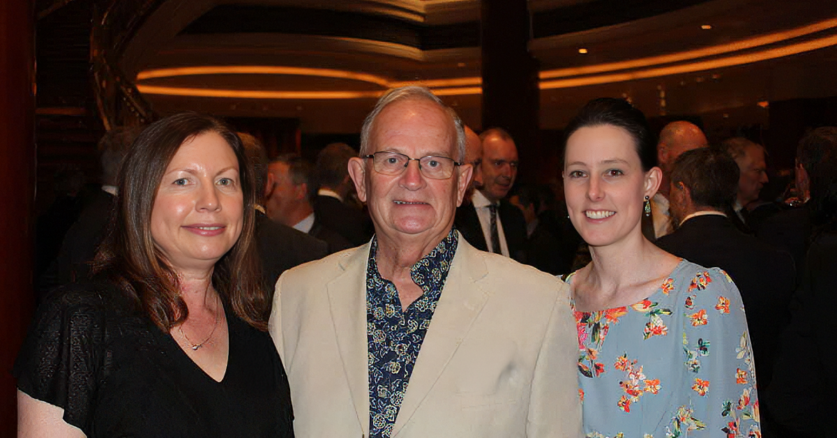 David Sterrett with Linda Howlett and Sarah Braude in 2019. Credit: David Sexton/DCN
