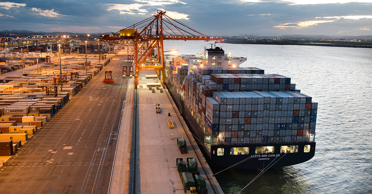 Lloyd Don Carlos, was the first 8,500 TEU vessel to call at the Port of Brisbane in 2016. Image: Supplied
