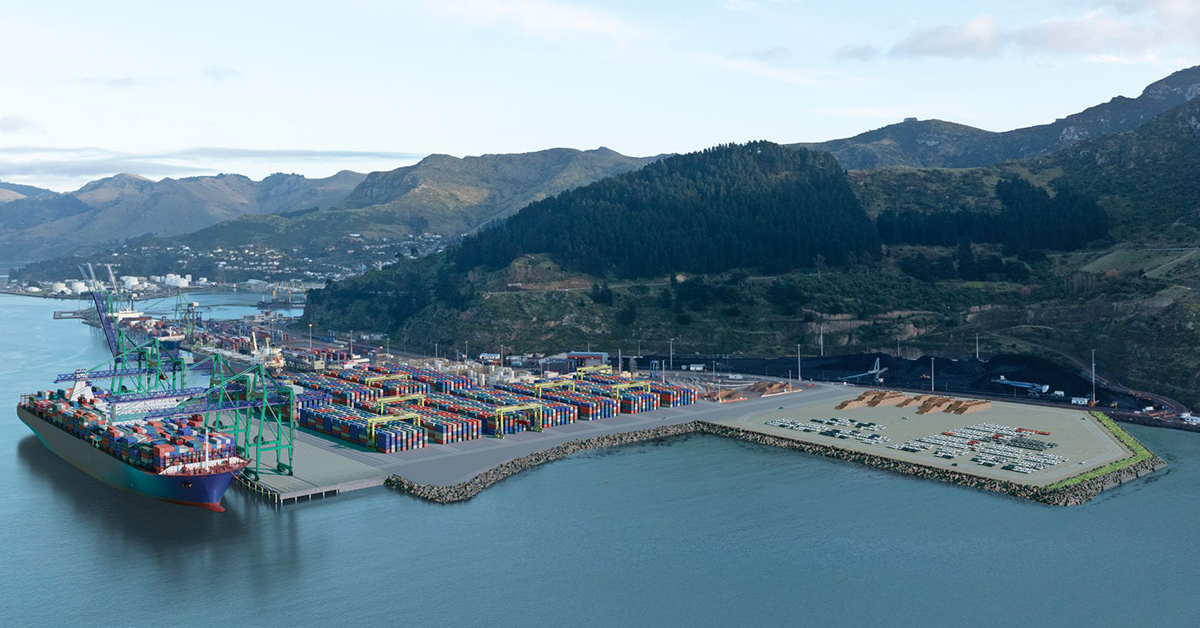 Artist's impression of Te Awarapahi Bay development. Image: Lyttelton Port Company / LinkedIn