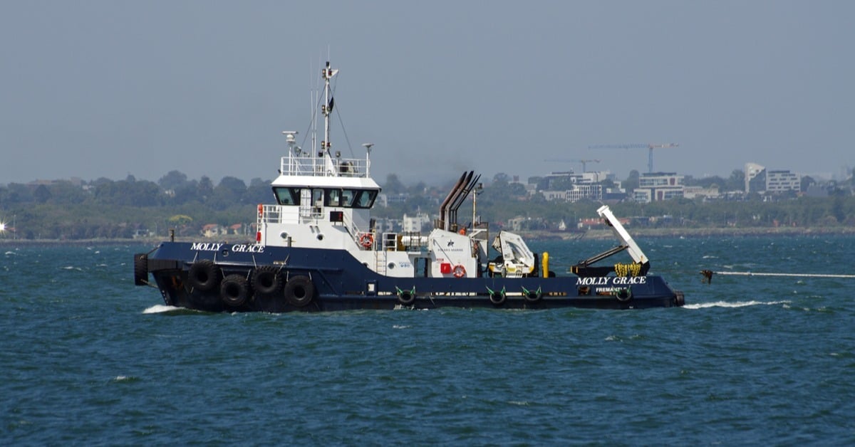 Molly Grace inbound at Melbourne. Image: Dale E Crisp