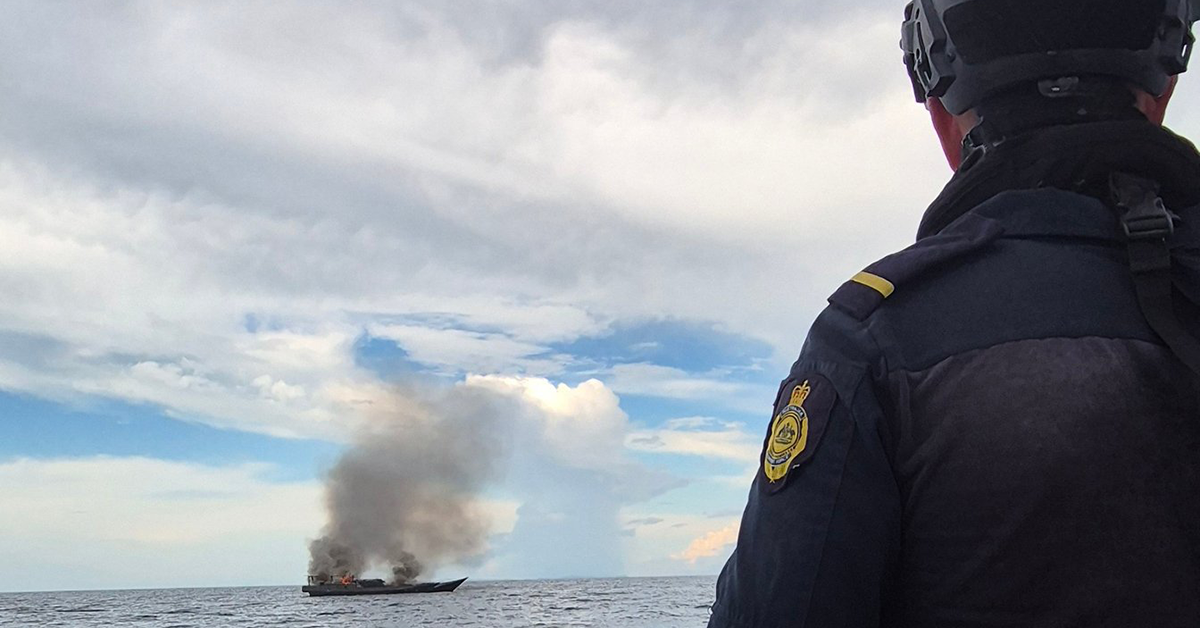 The ABF targeted illegal foreign fishing vessels as part of Operation Broadstaff in early 2026. Image: ABF
