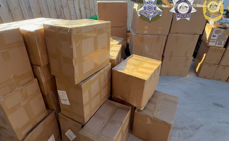 Parcels at the centre of a logistics depot site cancellation. Image: AFP