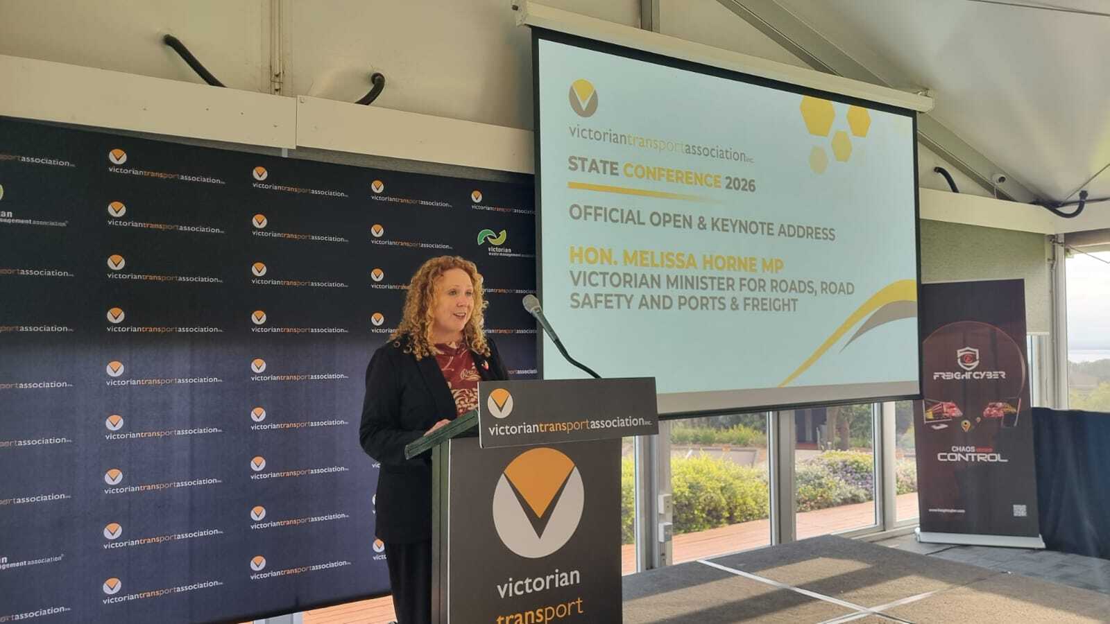 Melissa Horne MP speaking at the VTA State conference. Image: David Sexton