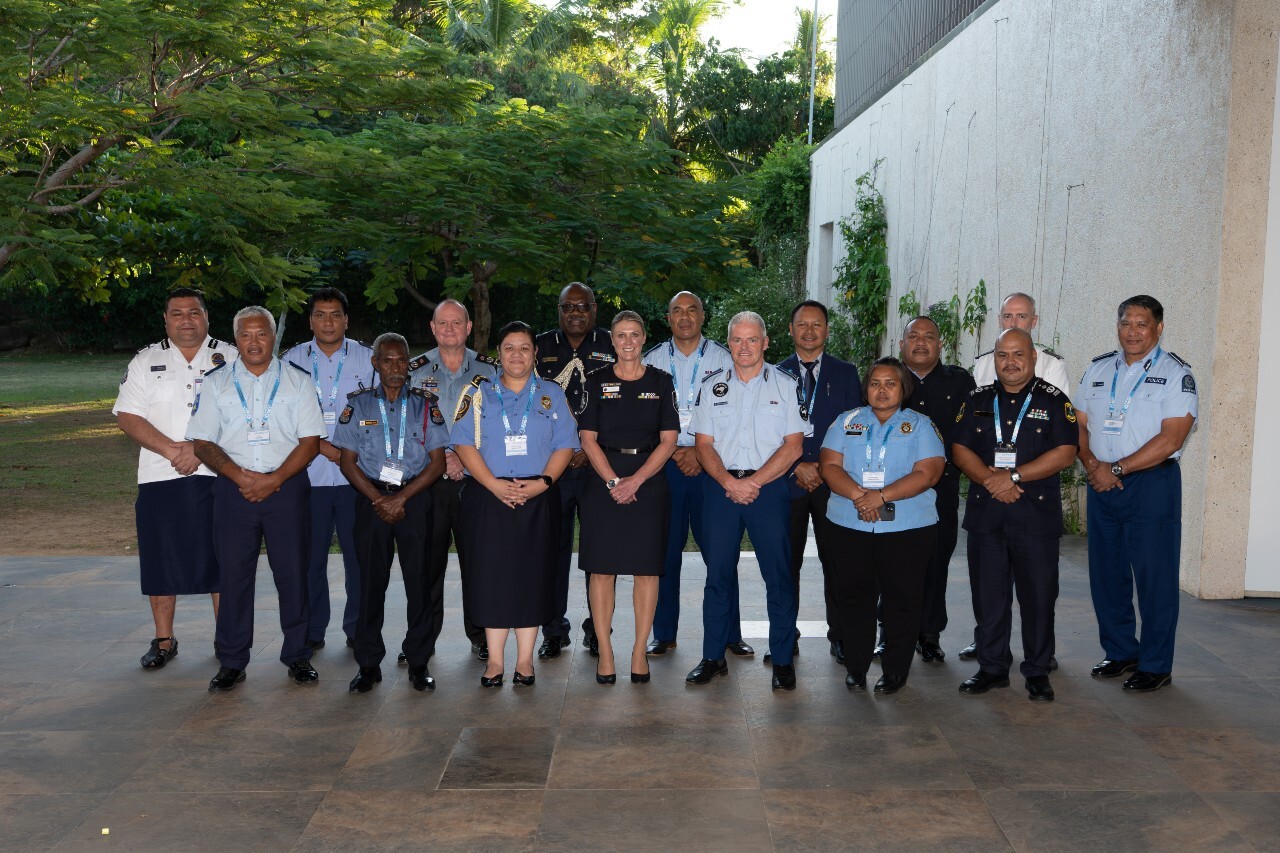 Delegates to the Pacific Transnational Crime Summit. Credit: AFP