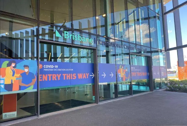 Brisbane International Cruise Terminal as a vaccination hub during Covid-19