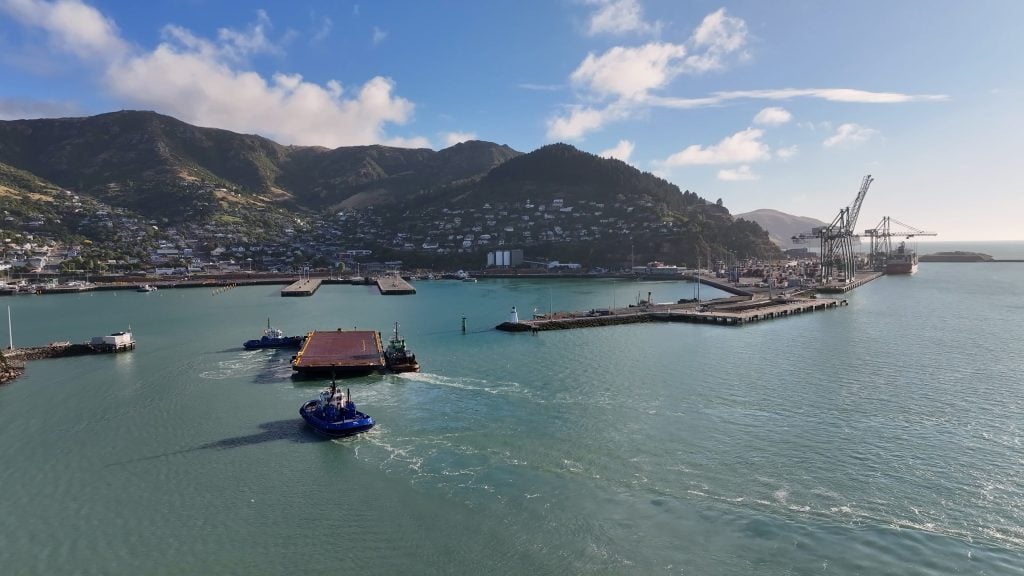Tug Rachel in action. Image: Lyttelton Port Company