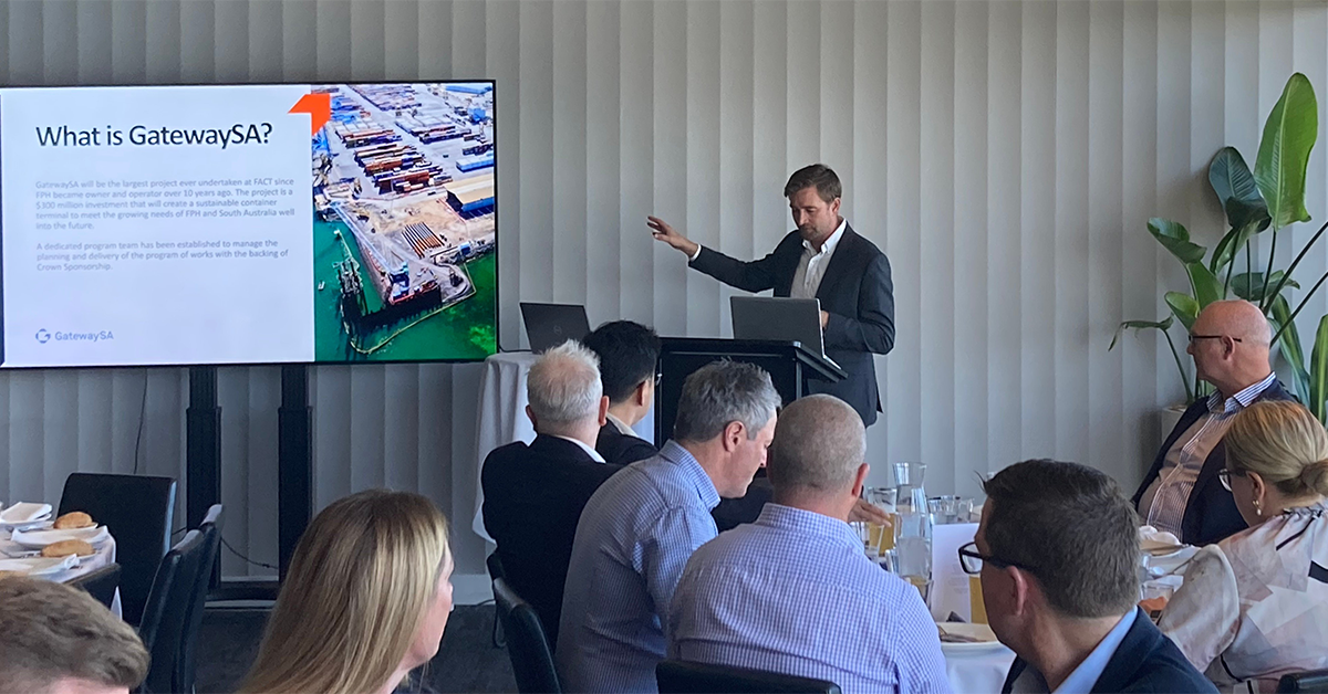 ICHCA guests hear about air freight and Adelaide box port