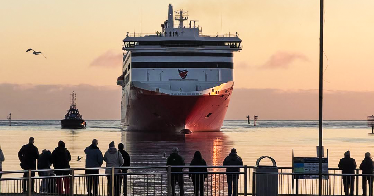 Spirit of Tasmania IV approaching Devonport. Image: Spirit of Tasmania / Facebook
